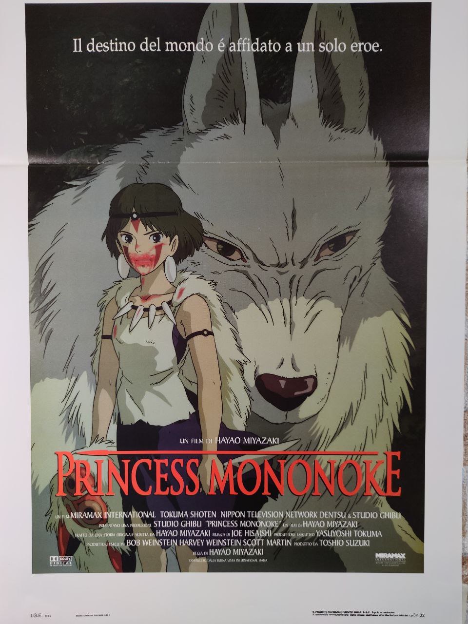 Locandina originale di cinema - Principessa Mononoke - Miyazaki