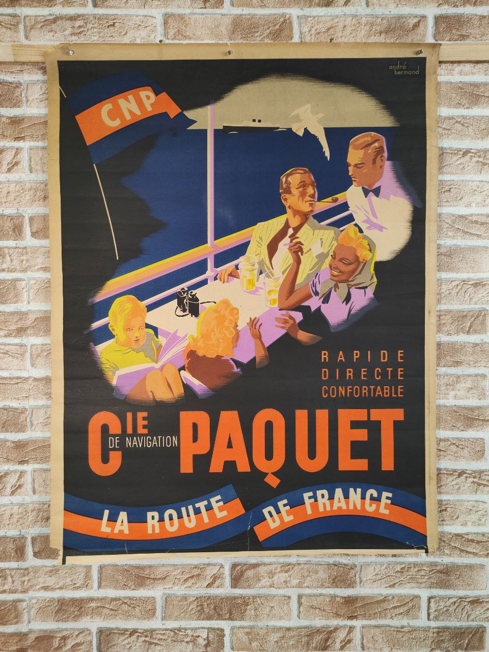 Manifesto originale pubblicitario - Paquet - La route de France