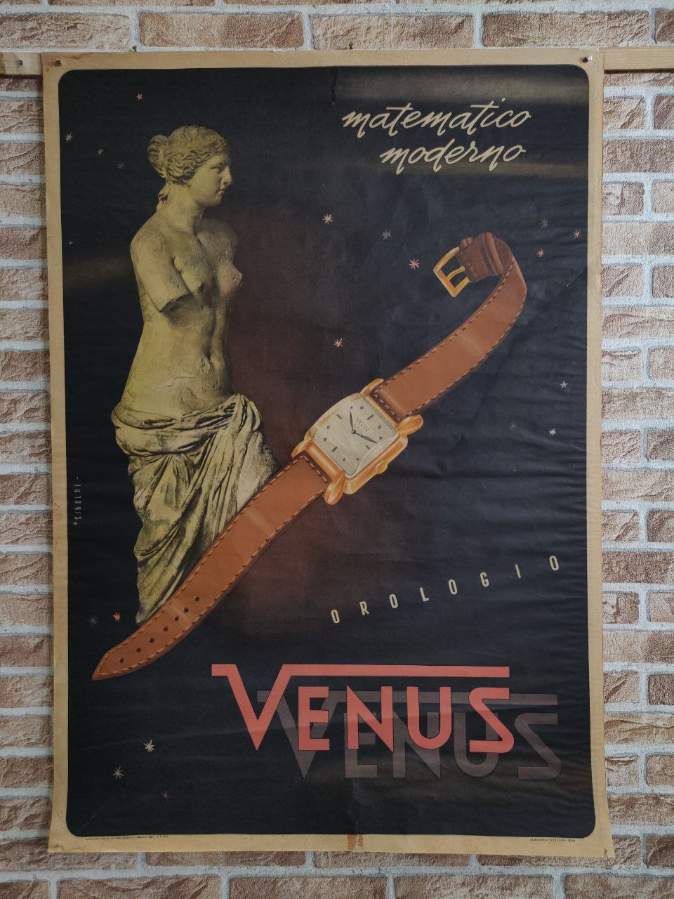 Manifesto originale pubblicitario - Orologi Venus