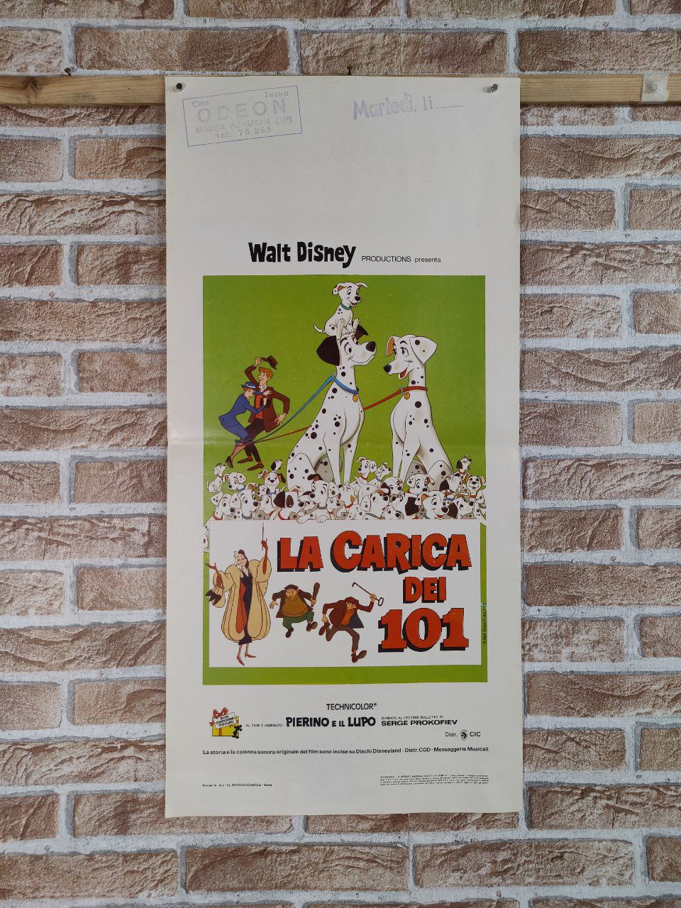 Locandina originale di cinema - La carica dei 101