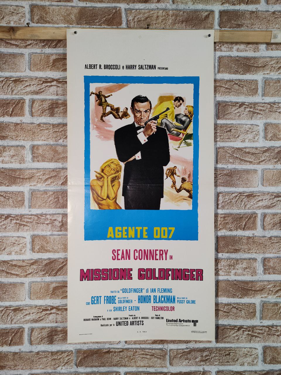 Locandina originale di cinema - Agente 007, Missione Goldfinger