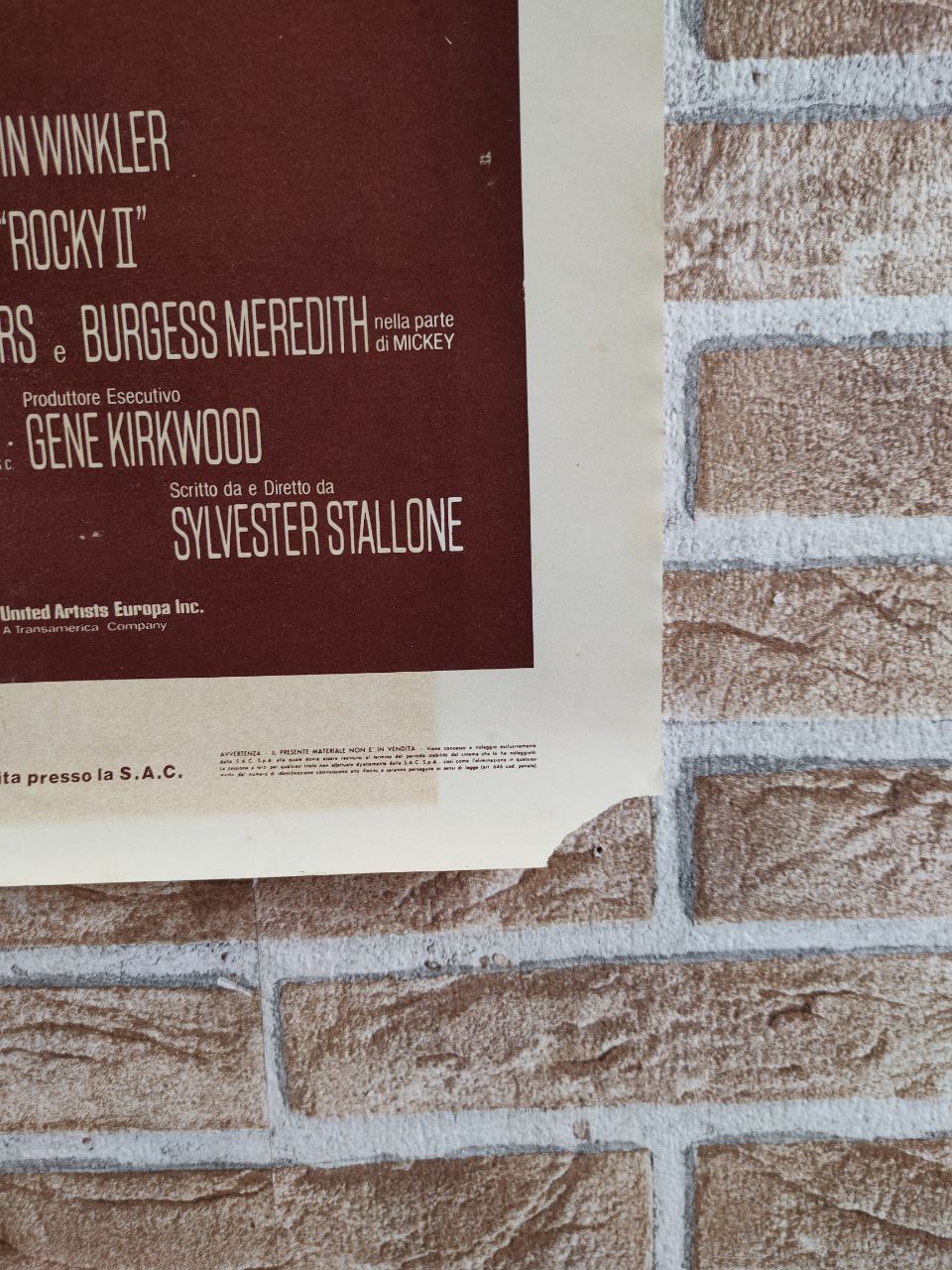 Locandina originale di cinema - Rocky II