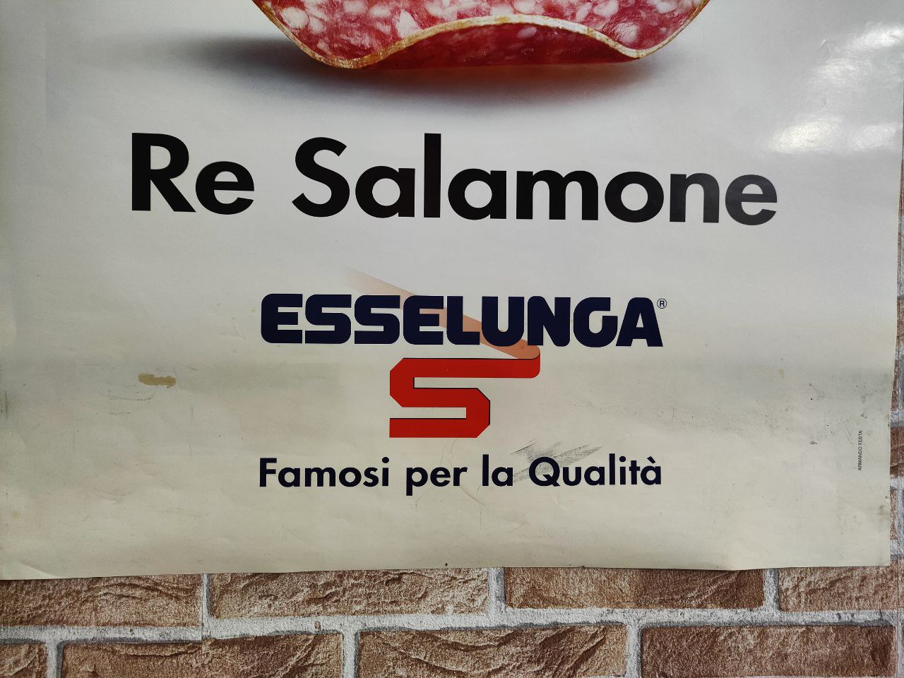 Manifesto originale pubblicitario - Esselunga, Re Salamone