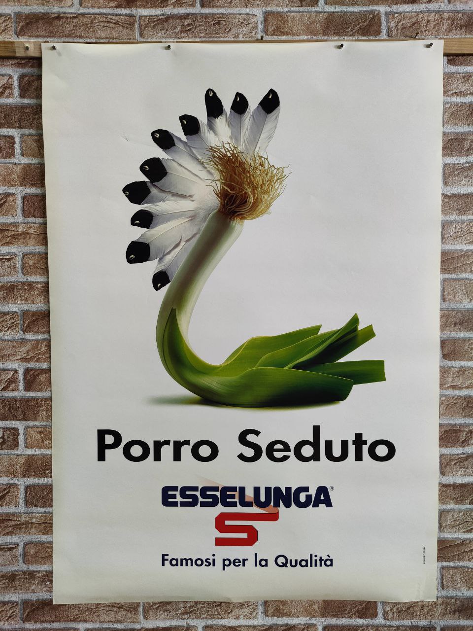Manifesto originale pubblicitario - Esselunga, Porro Seduto