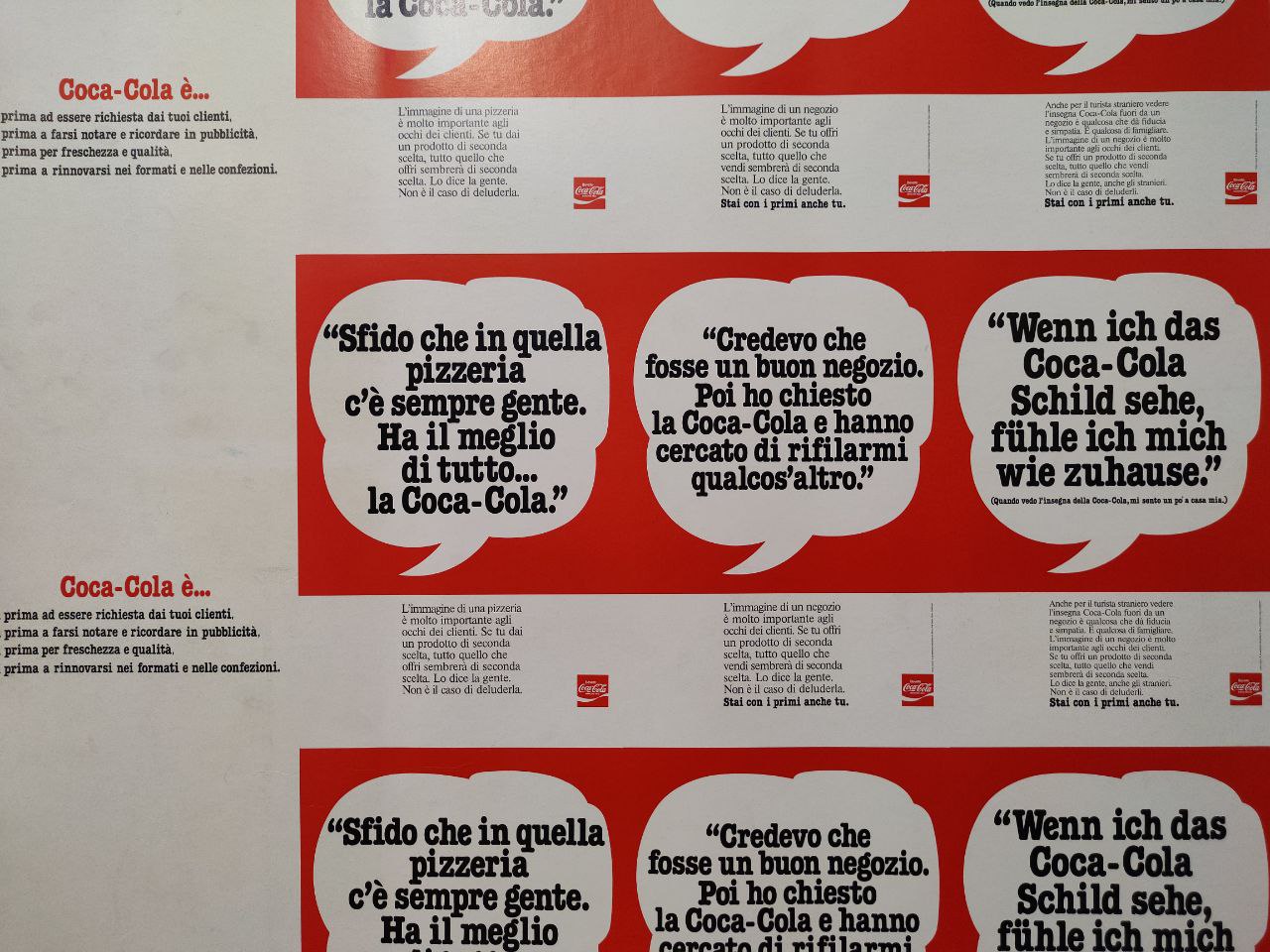 Manifesto originale pubblicitario - Coca-Cola bottigliette