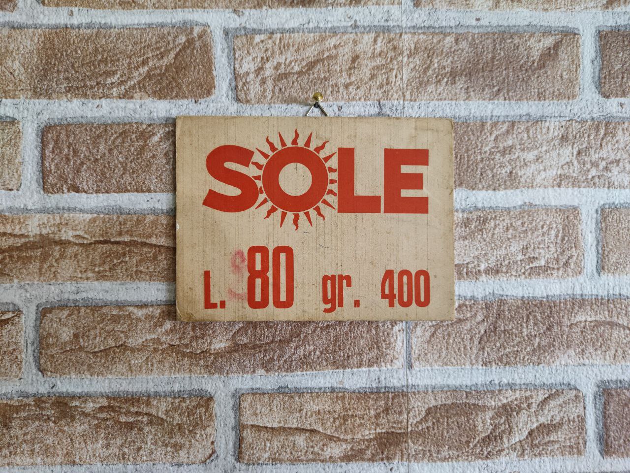 Cartonato pubblicitario Sole detersivo