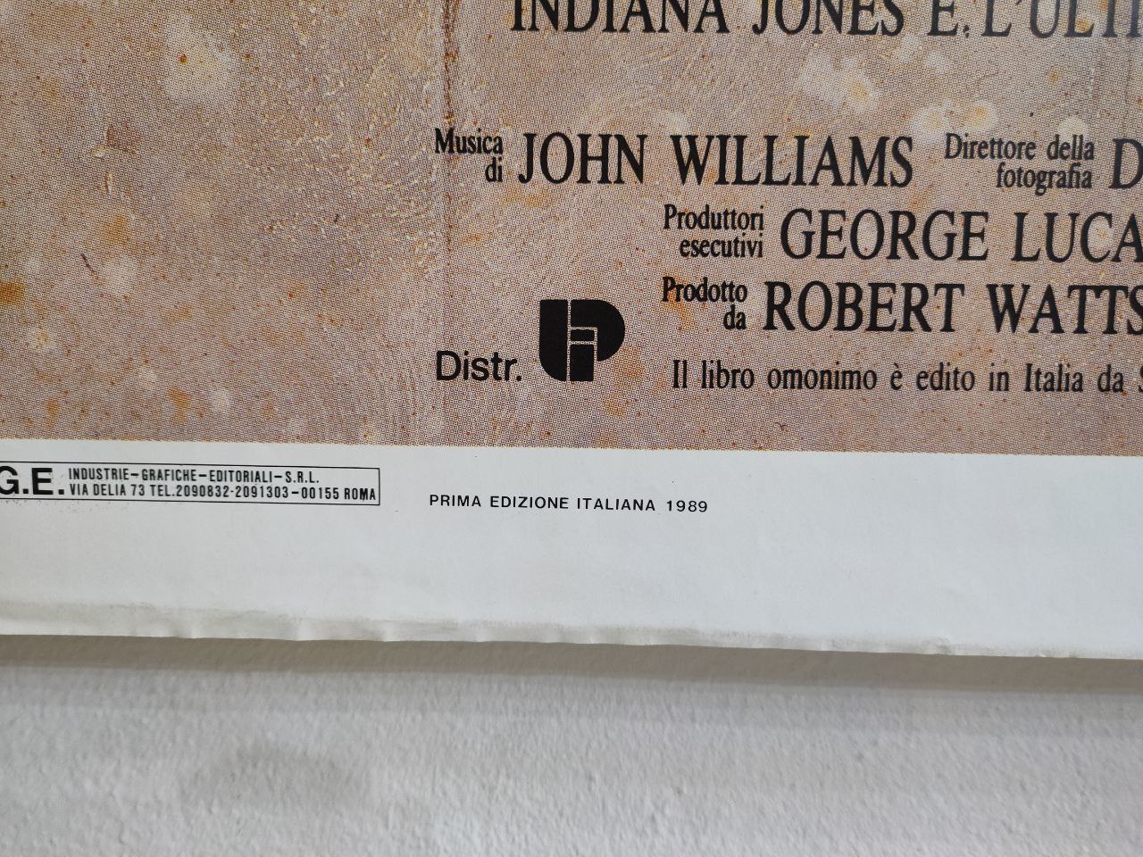 Manifesto originale di cinema - Indiana Jones e l'ultima crociata
