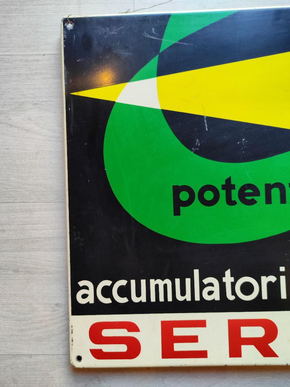 Insegna serigrafata - Accumulatori Scaini