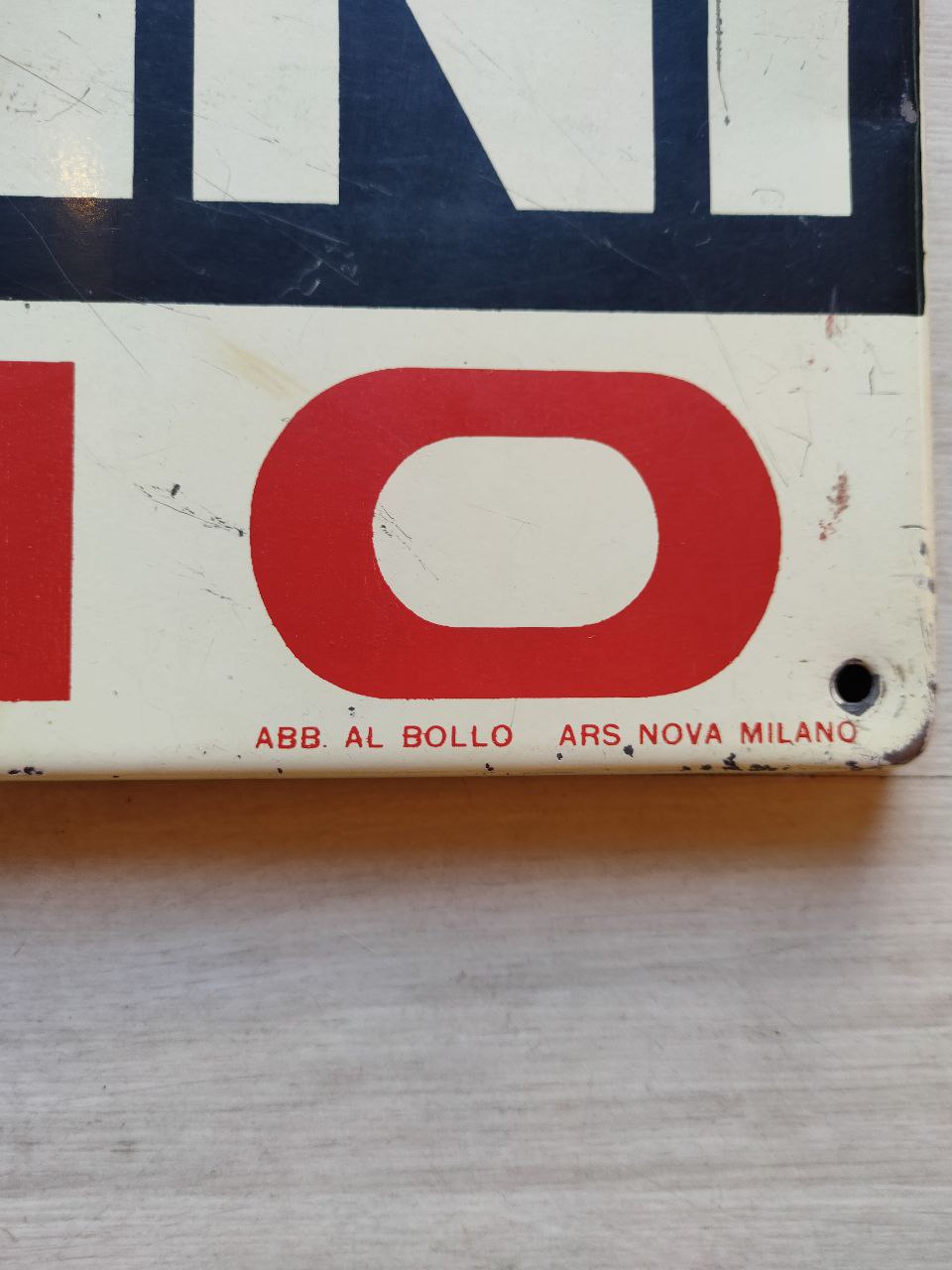 Insegna serigrafata - Accumulatori Scaini