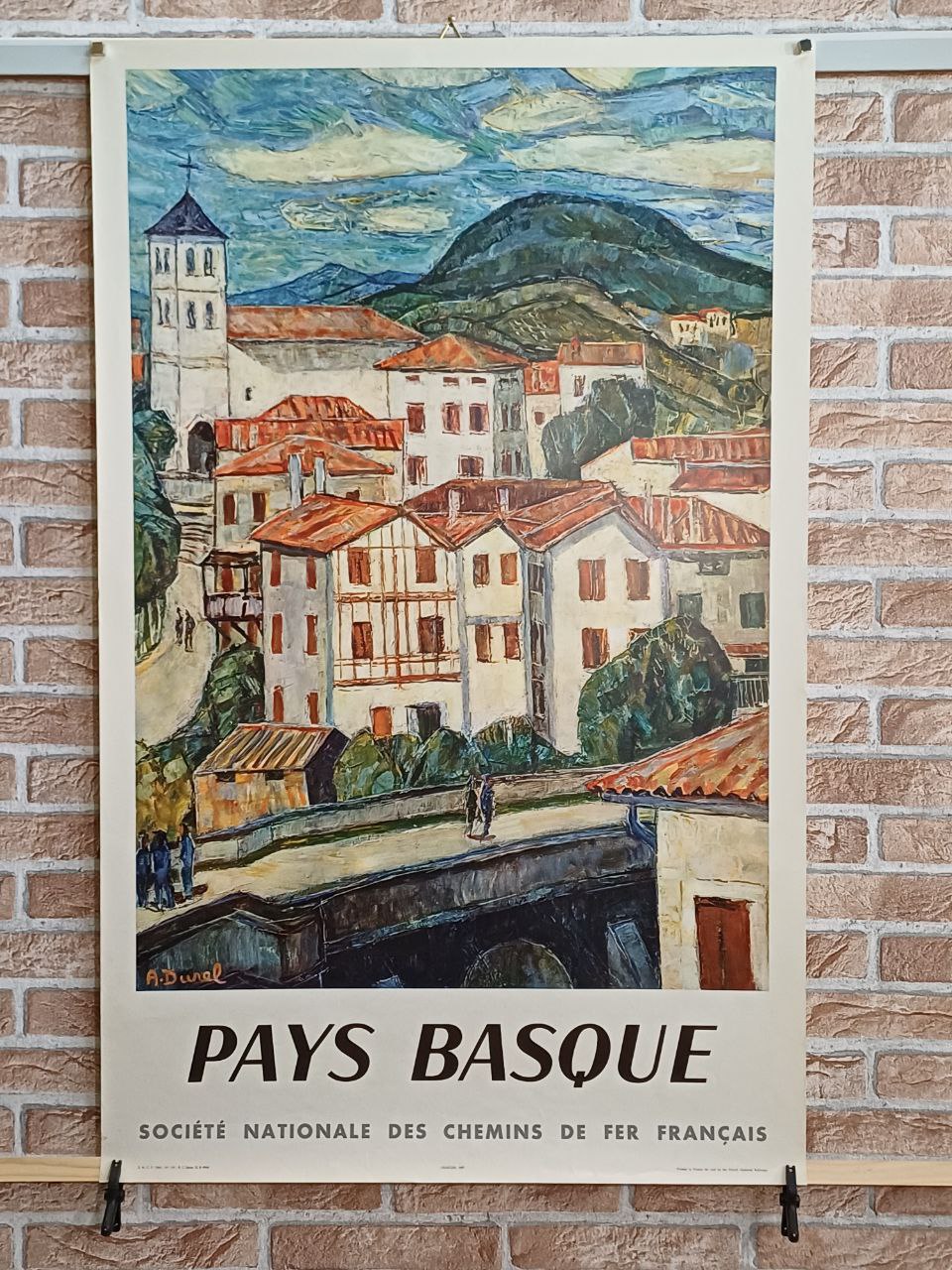 Manifesto originale pubblicitario - Paesi Baschi - Pays Basque SNCF