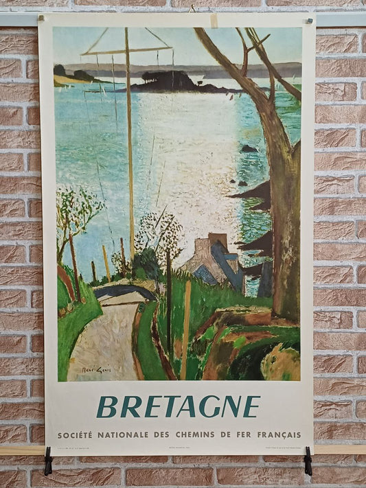 Manifesto originale pubblicitario - Bretagne SNCF