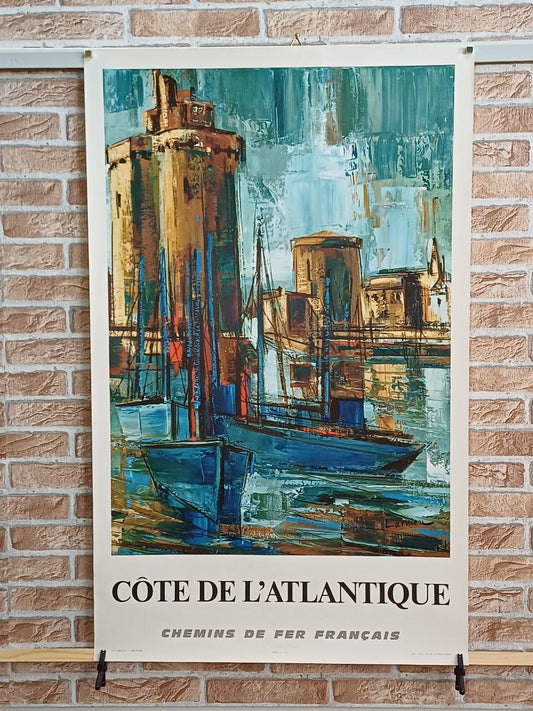 Manifesto originale pubblicitario - Cote de l'Atlantique SNCF