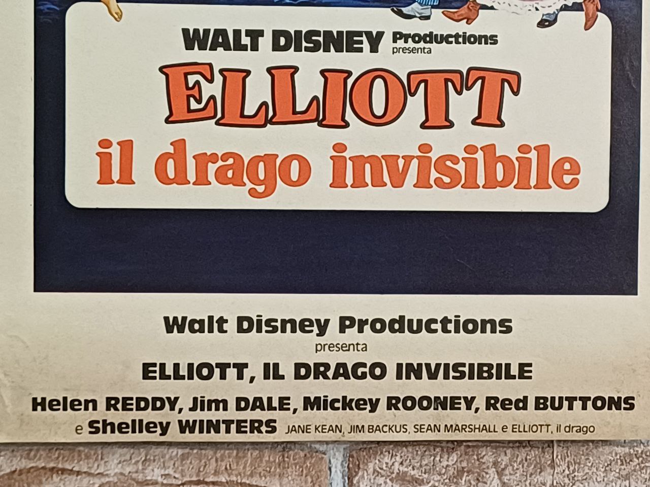 Locandina originale di cinema - Walt Disney - "Elliott"