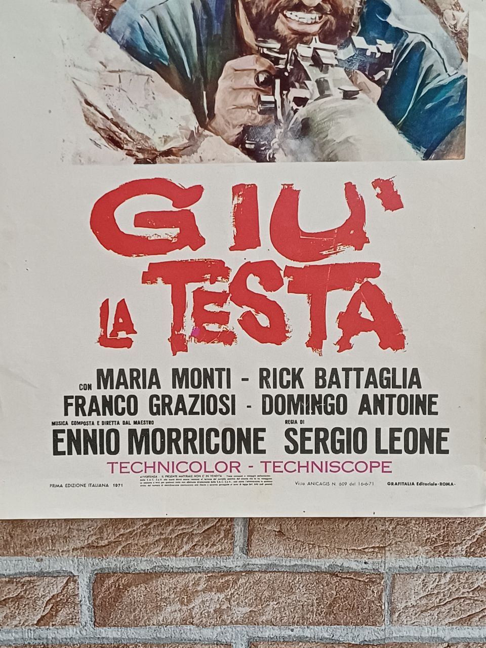Locandina originale di cinema - "Giù la testa"