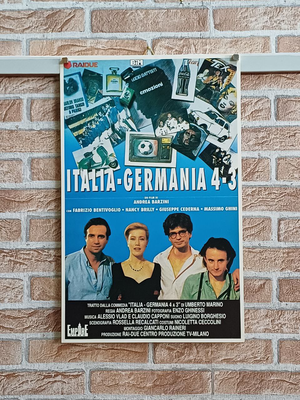 Locandina originale di cinema - "Italia - Germania 4-3"