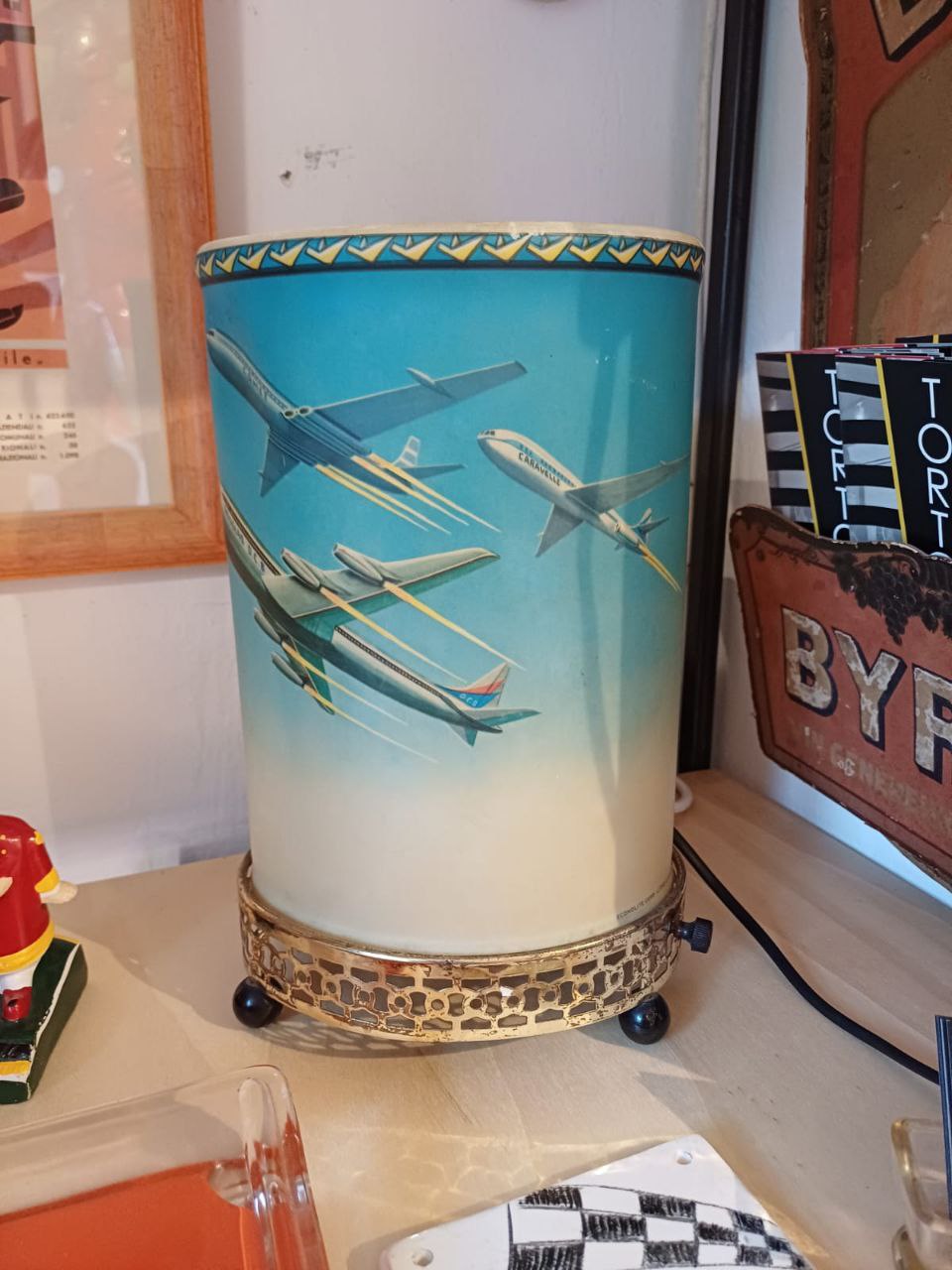 Lampada commemorativa aviazione - 1958 - DC8 - CARAVELLE - COMET
