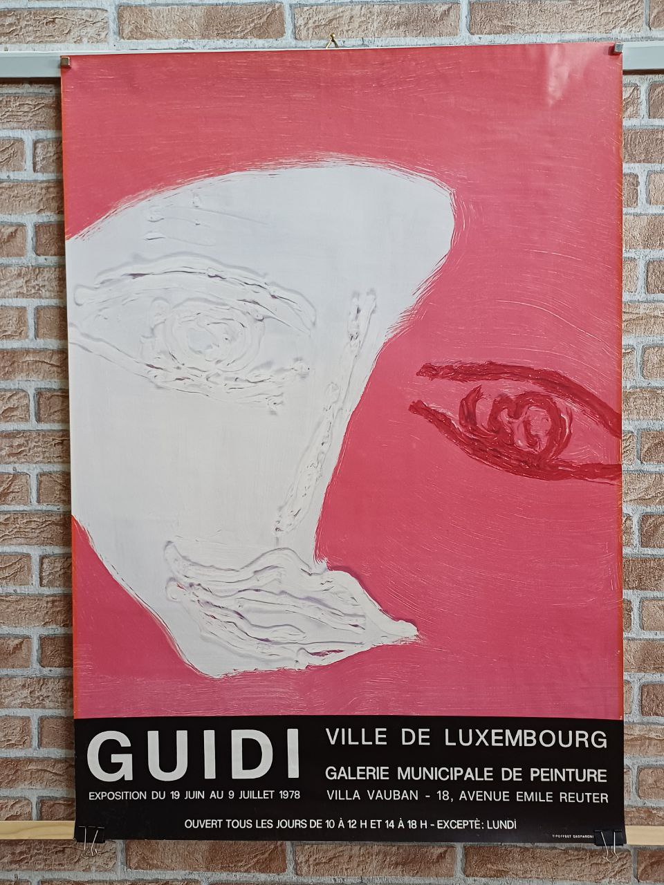 Manifesto originale pubblicitario - Mostra "Guidi" 1978