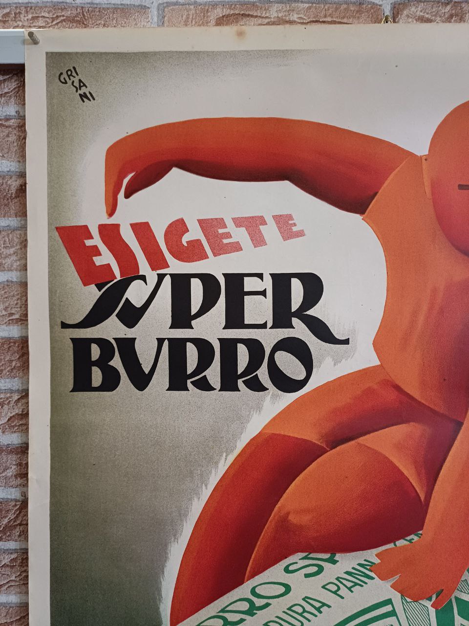 Manifesto originale pubblicitario - Burro Zatti