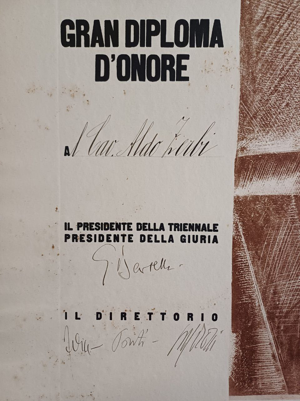 Manifesto pubblicitario originale - V Triennale di Milano