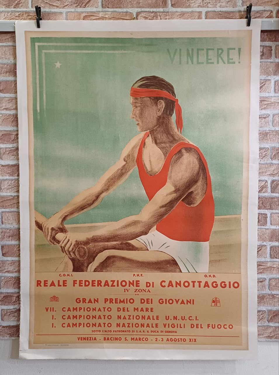 Manifesto pubblicitario - Reale federazione di canottaggio - Venezia