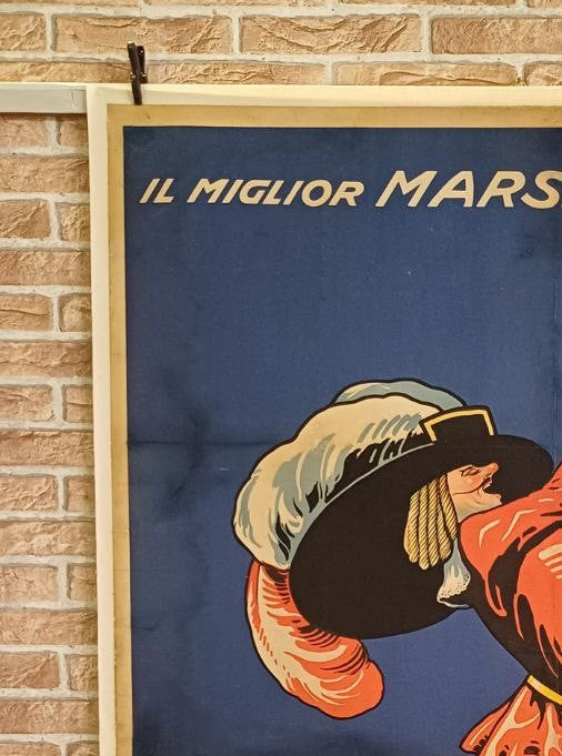 Manifesto originale pubblicitario - Marsala Vito Hopps e Figli