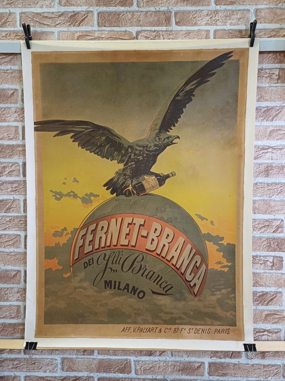 Manifesto originale pubblicitario - Fernet Branca