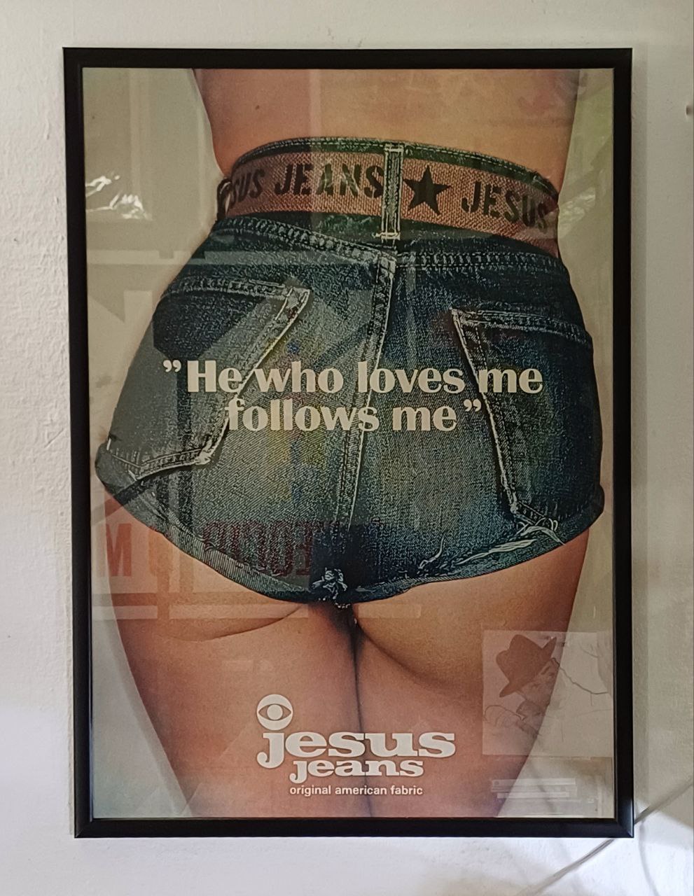Manifesto pubblicitario incorniciato - Jesus Jeans