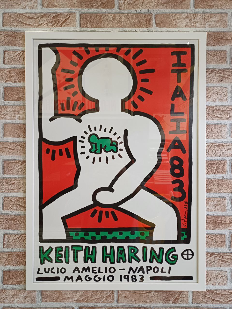 Manifesto pubblicitario decorativo - Italia 83 - Keith Haring