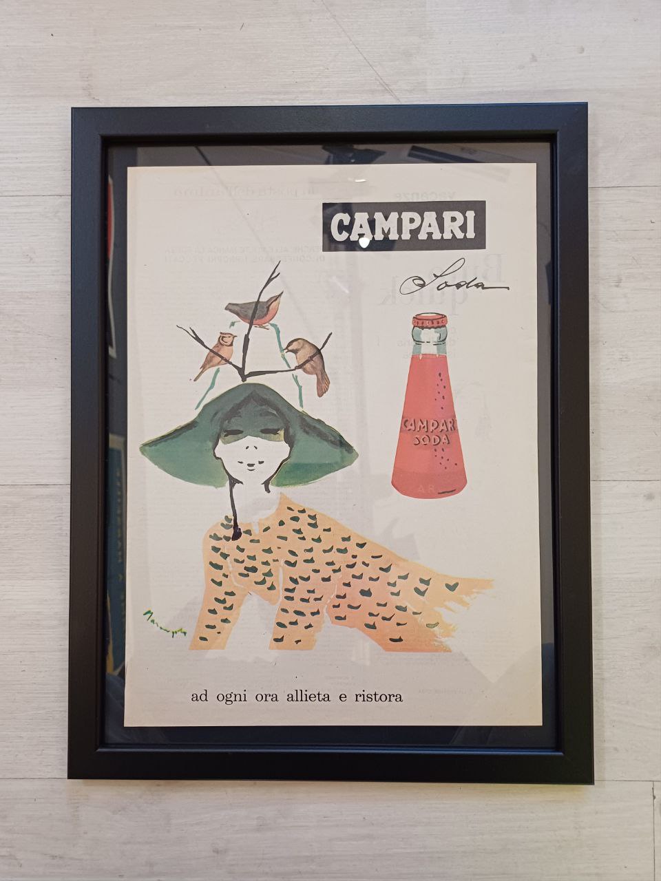 Pagina pubblicitaria originale incorniciata - Campari