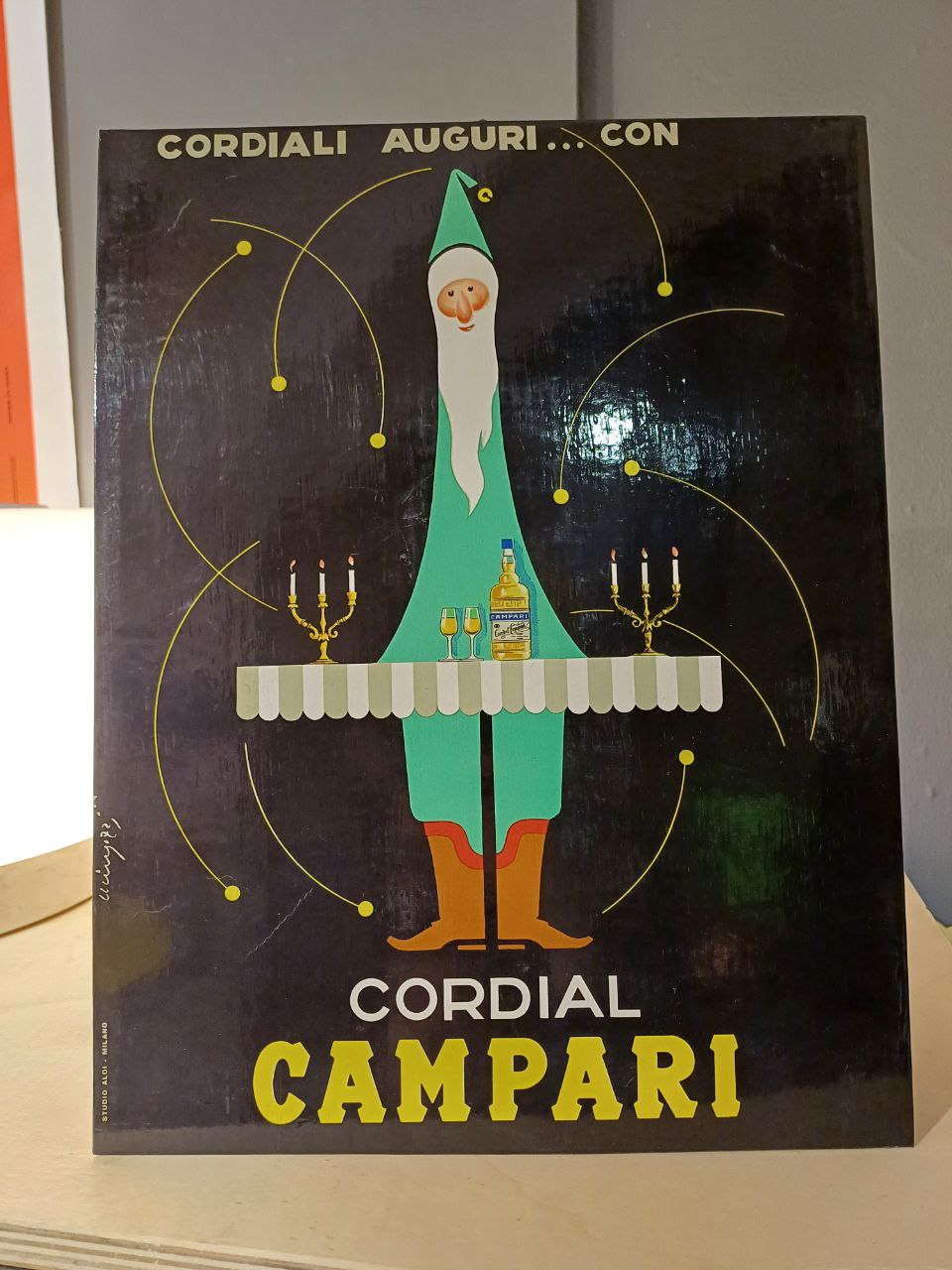 Cartonato pubblicitario originale - Cordial Campari Milano