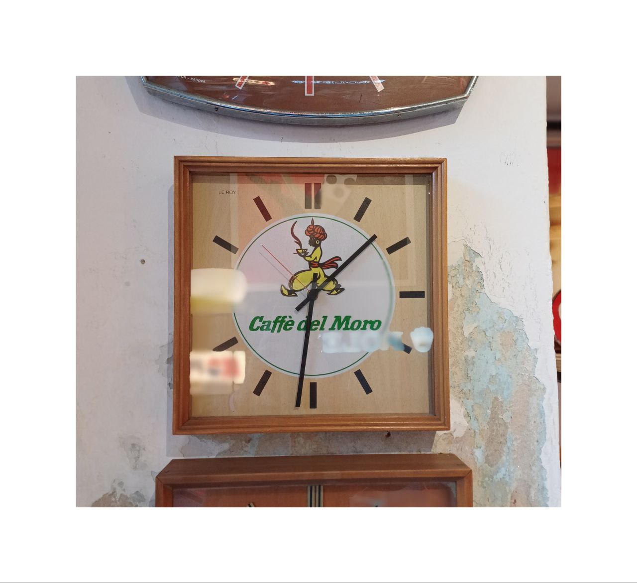 Orologio pubblicitario - Caffè del Moro Bolzano