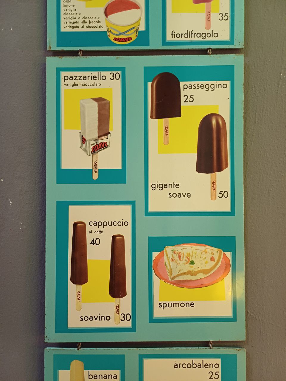 Insegna smaltata - Gelato Soave