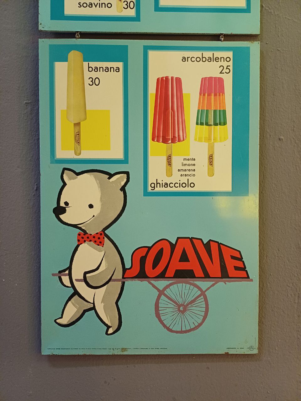 Insegna smaltata - Gelato Soave