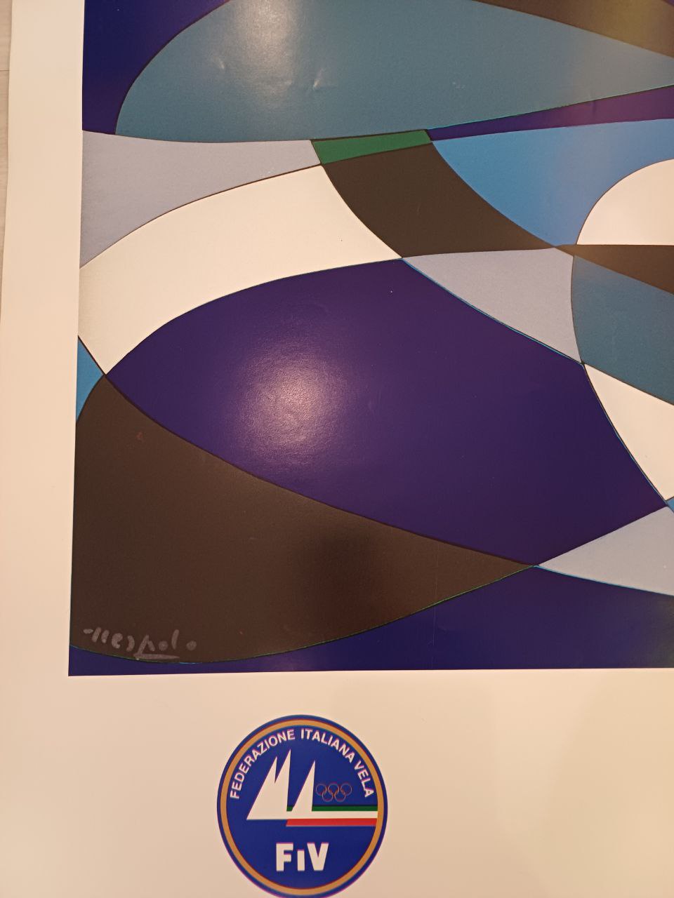 Manifesto originale pubblicitario - Federazione Italiana Vela FIV