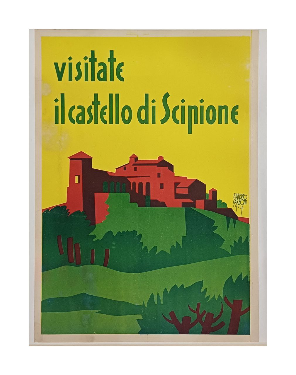 Manifesto originale pubblicitario - Castello di Scipione