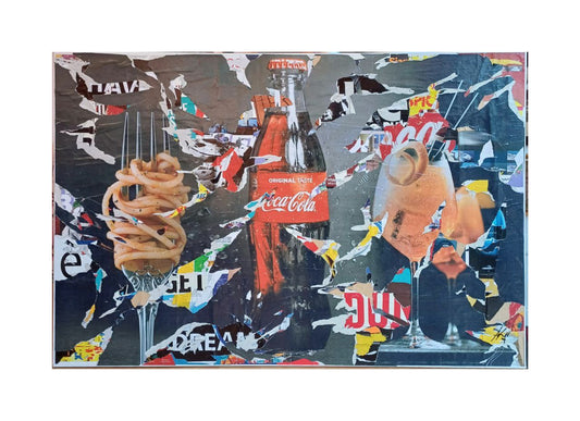 Coca Cola - Longo Antonio - dècollage su tela