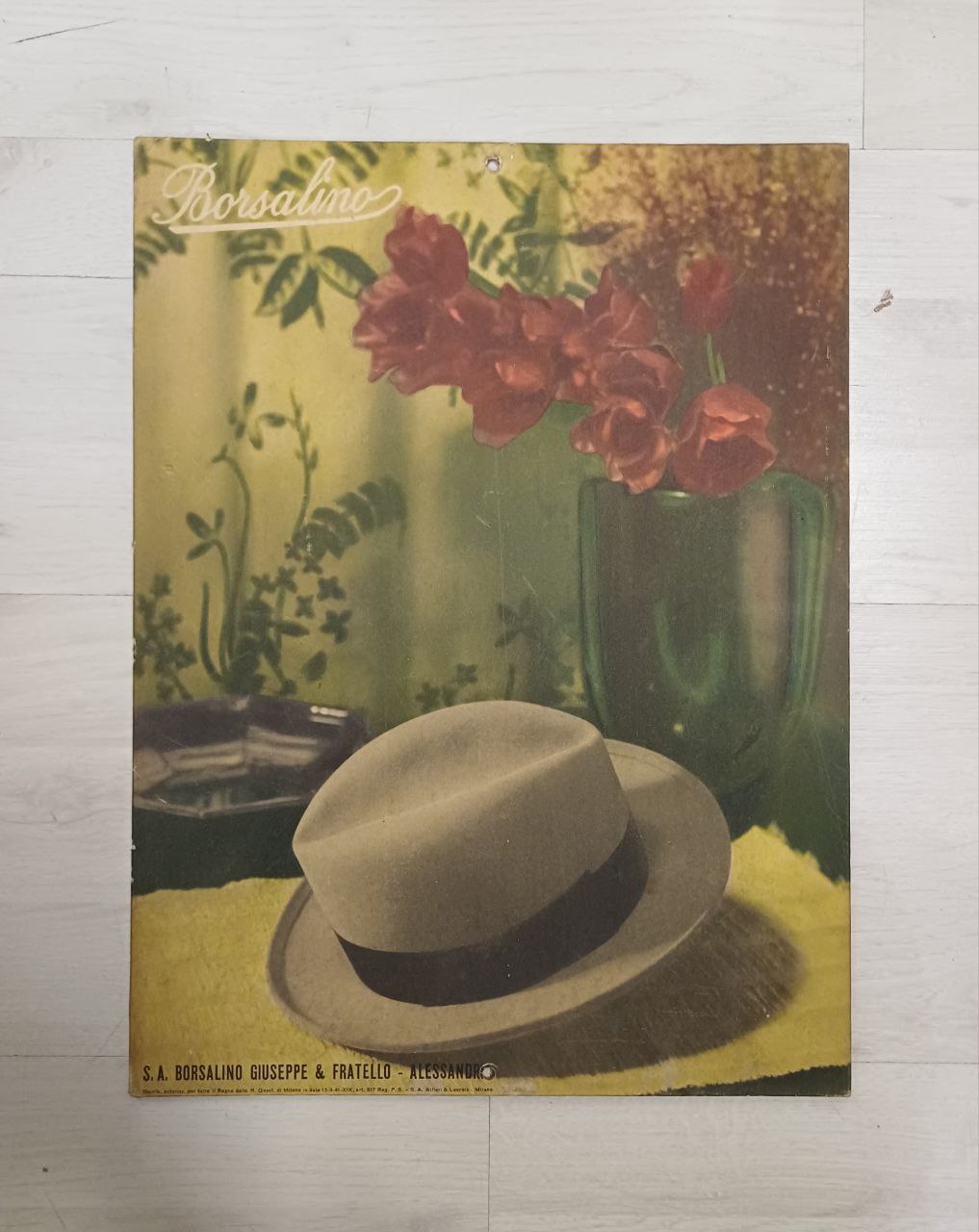 Cartonato originale pubblicitario - Borsalino