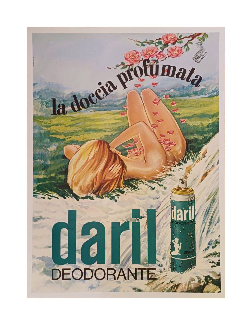 Manifesto originale pubblicitario - Deodorante Daril