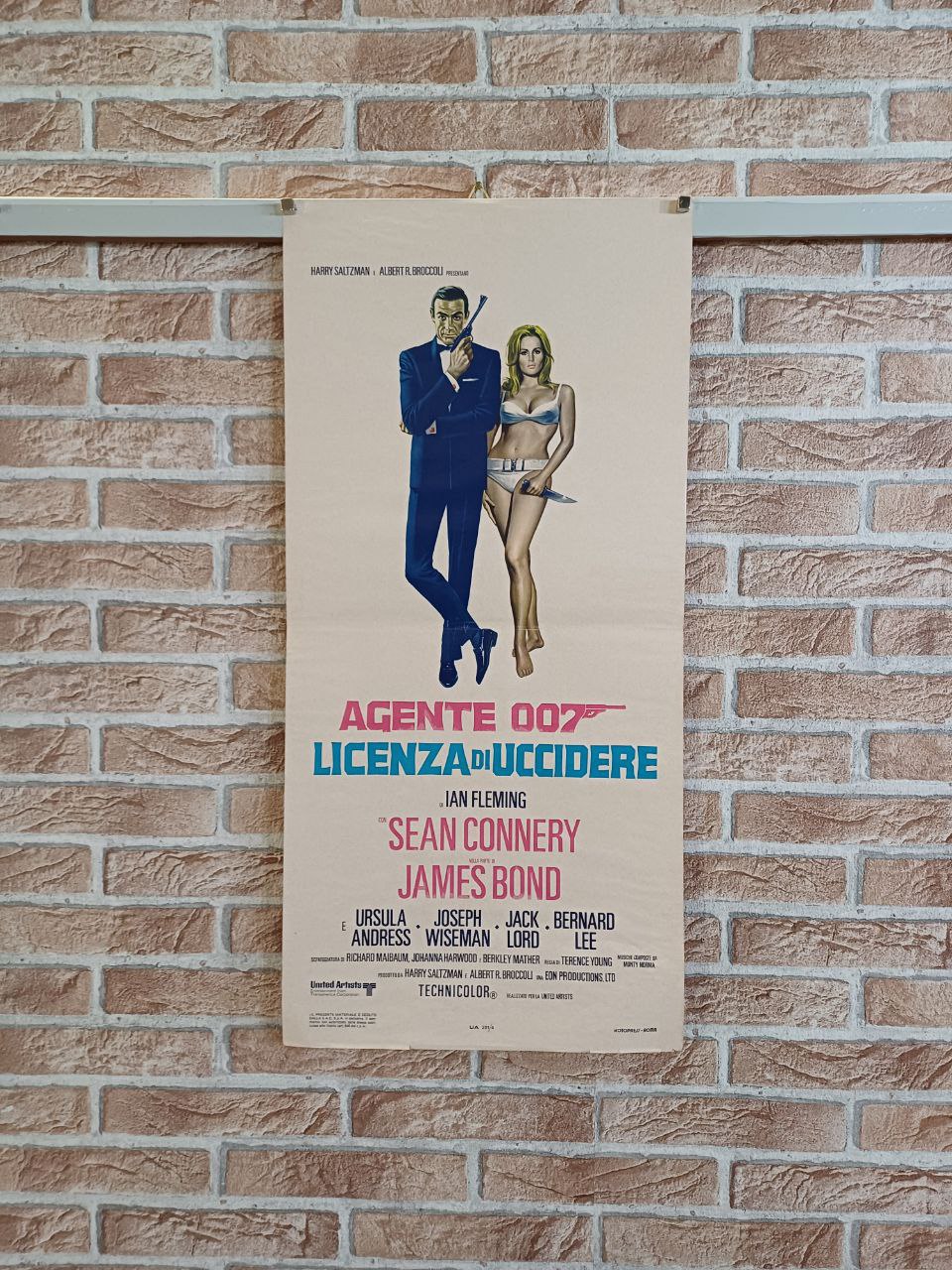 Locandina originale di cinema - Agente 007 - James Bond - Licenza di uccidere