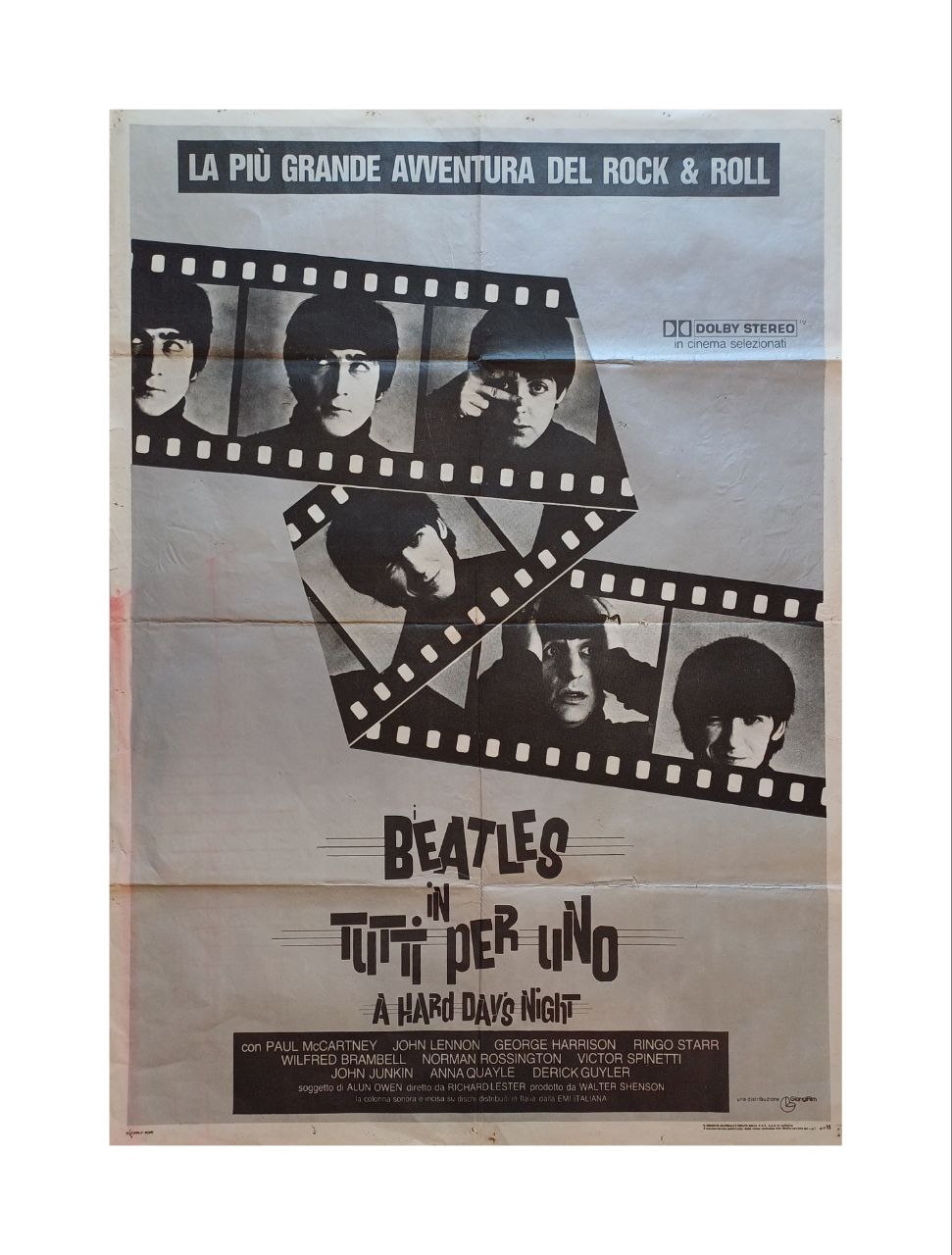 Manifesto originale di cinema - Beatles in... tutti per uno - A hard day's night