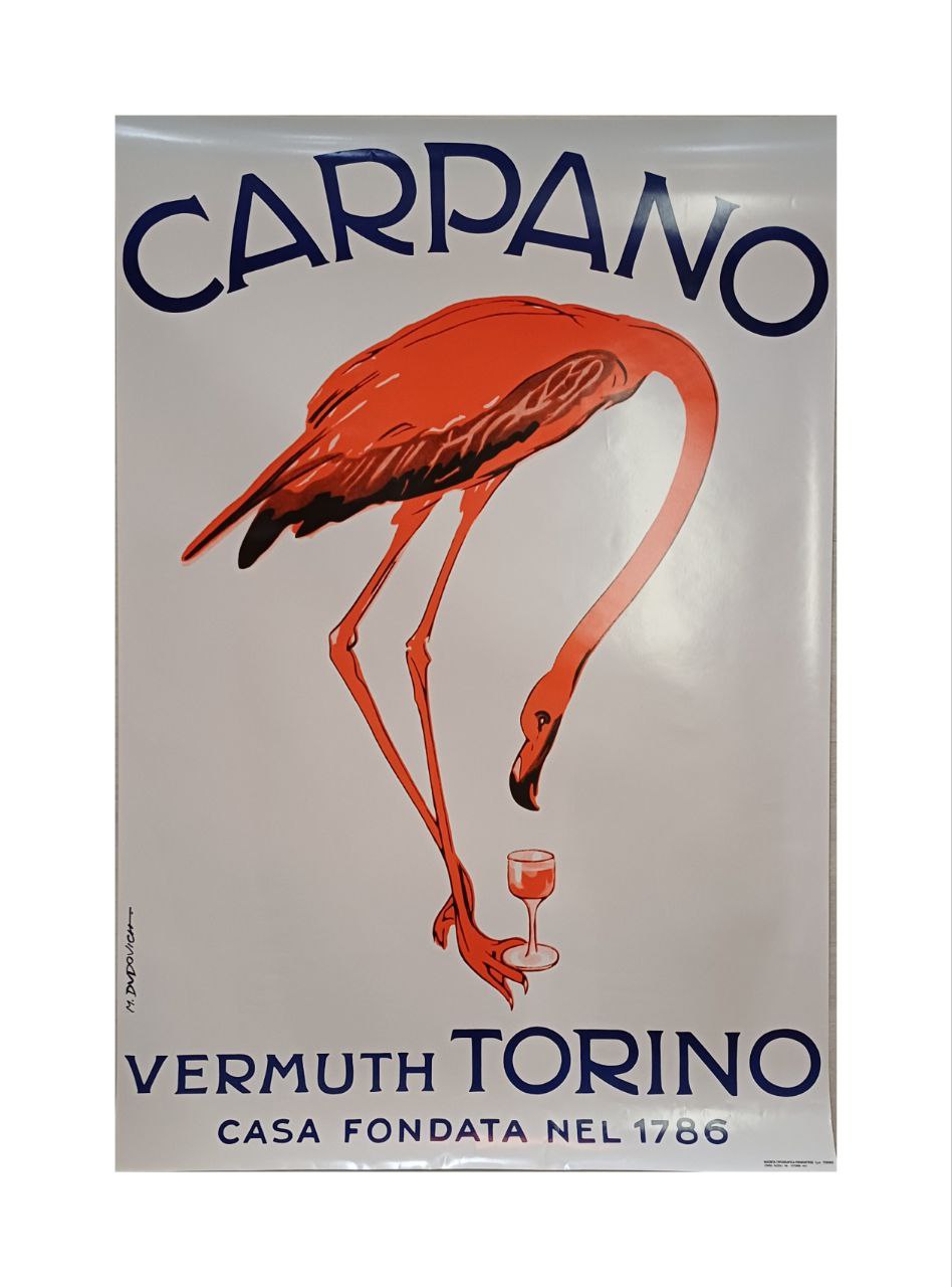 Manifesto originale pubblicitario - Carpano - Vermouth Torino