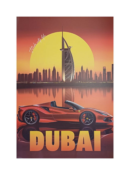 Manifesto decorativo - Dubai Ferrari