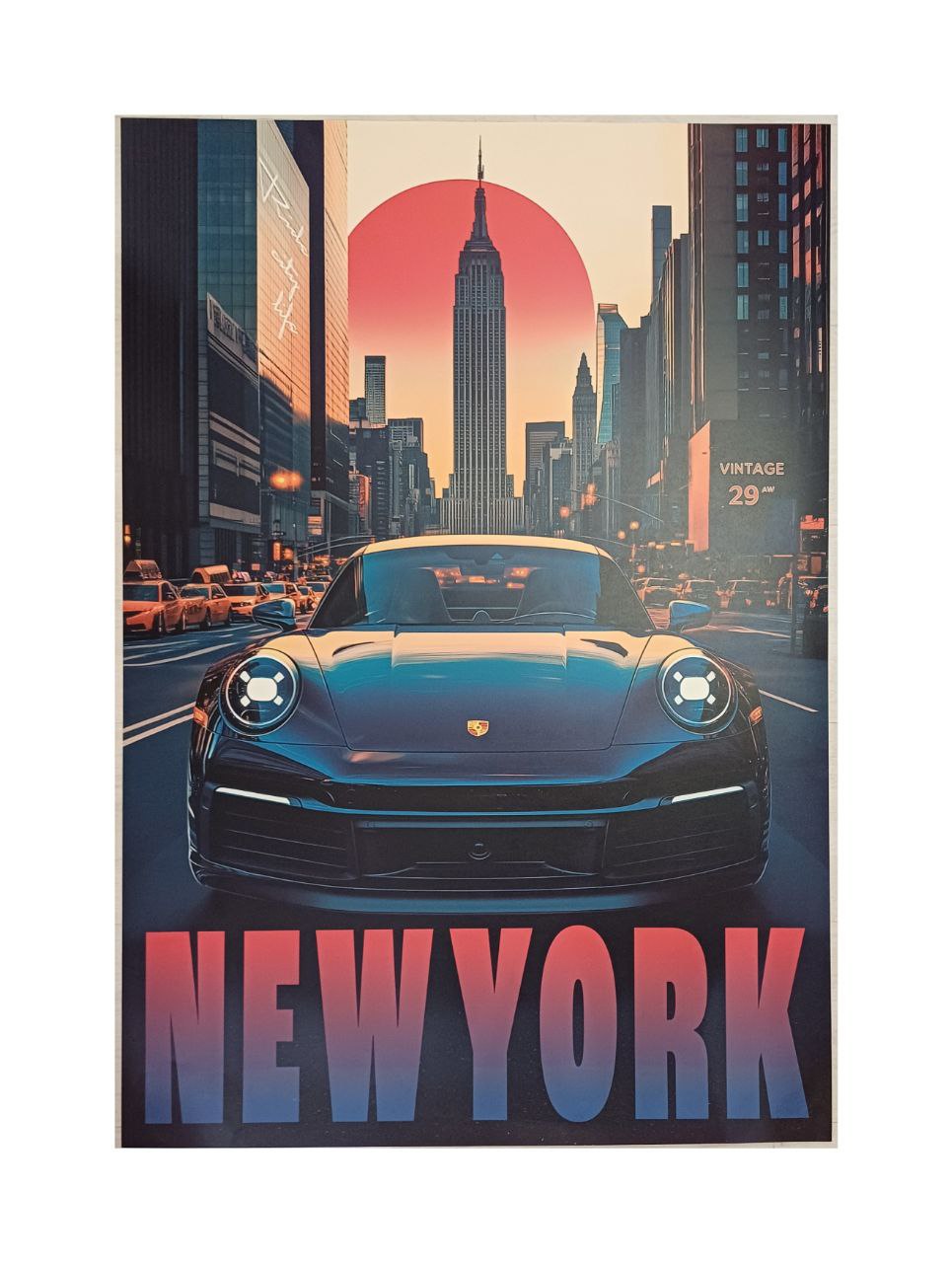 Manifesto decorativo - New York Porsche
