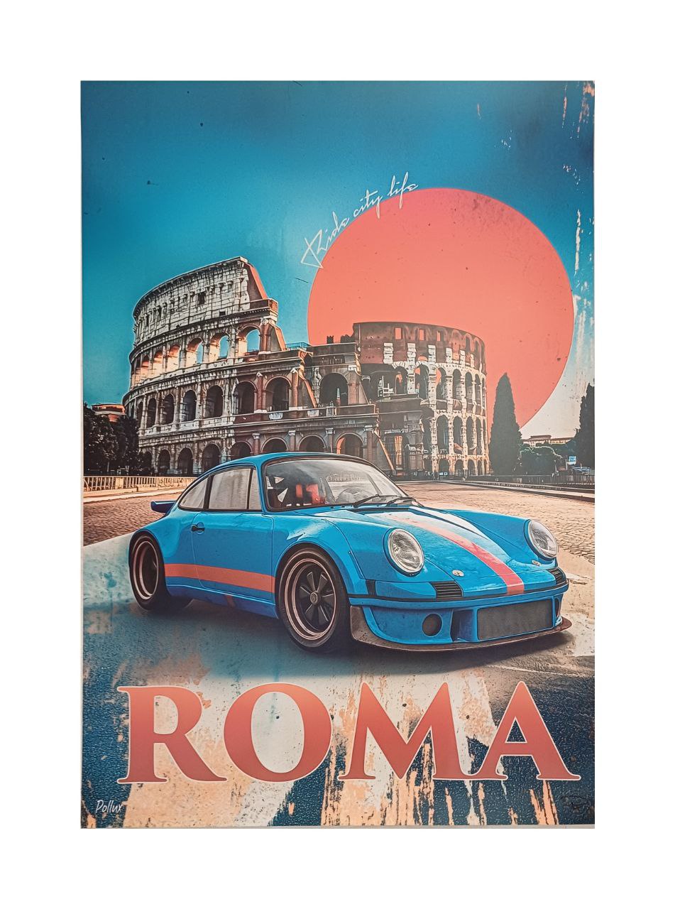 Manifesto decorativo - Roma Porsche