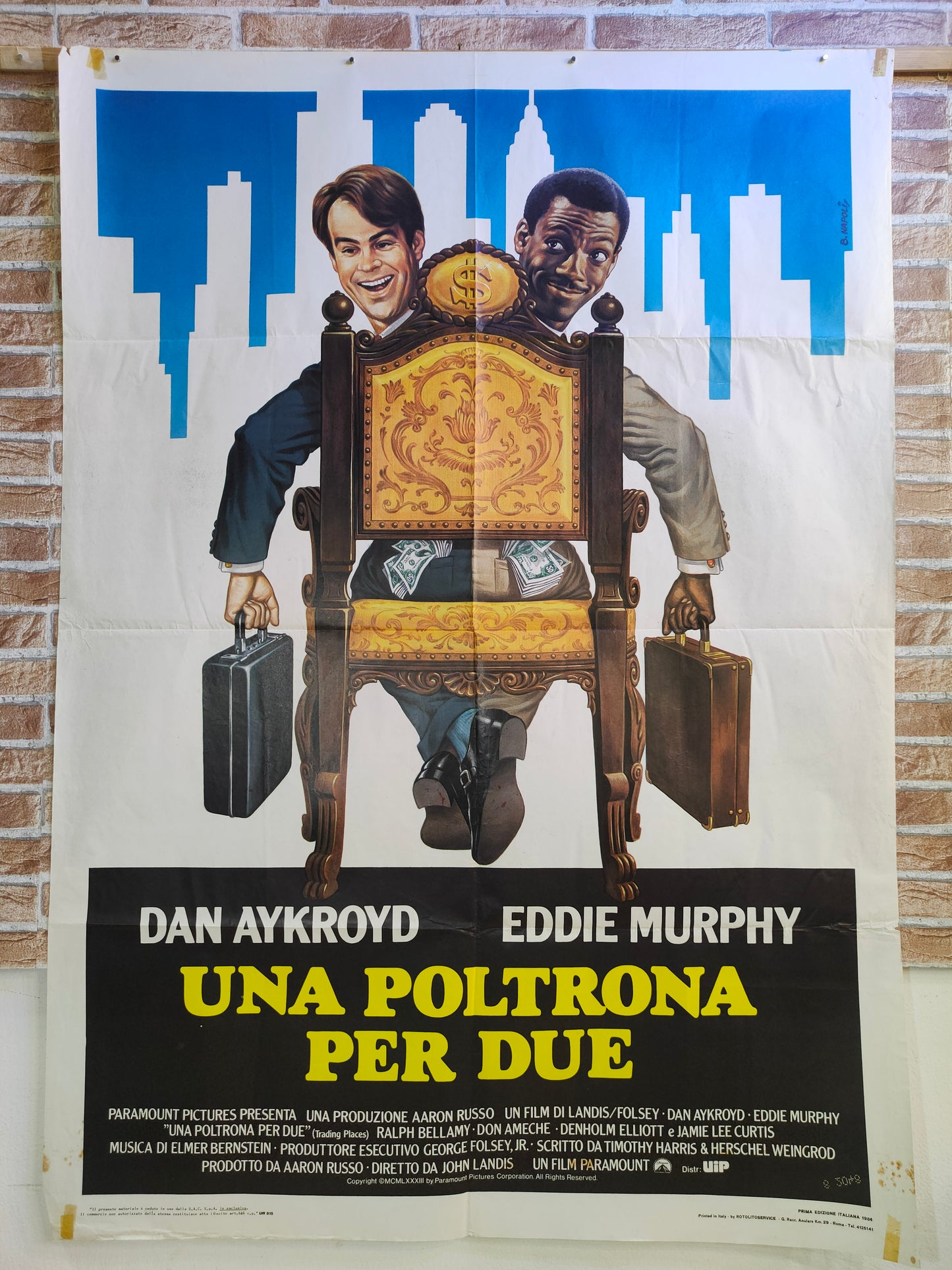 Manifesto originale di cinema - Una poltrona per due
