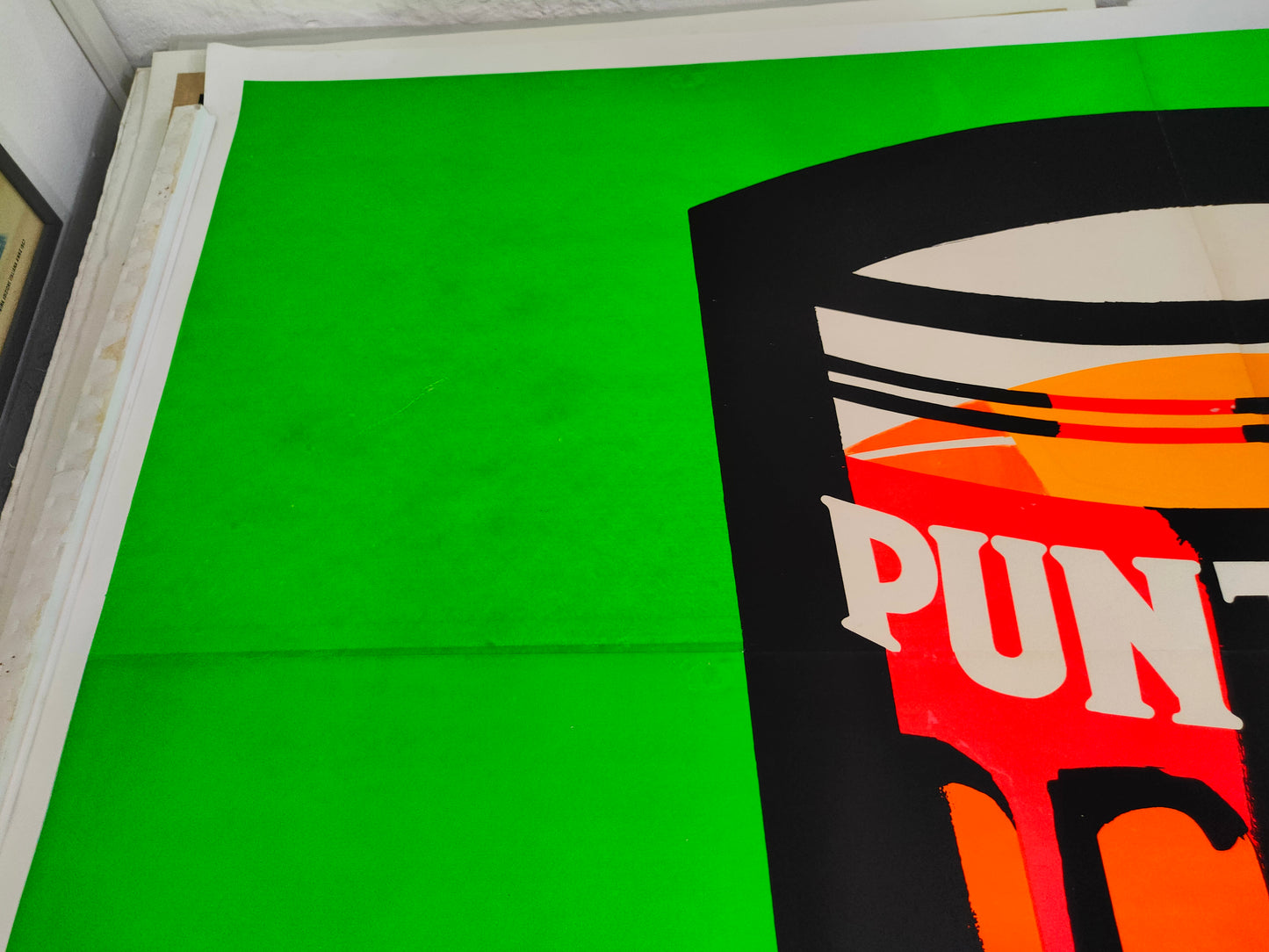 Manifesto originale pubblicitario - Punt E Mes fluo - carpano