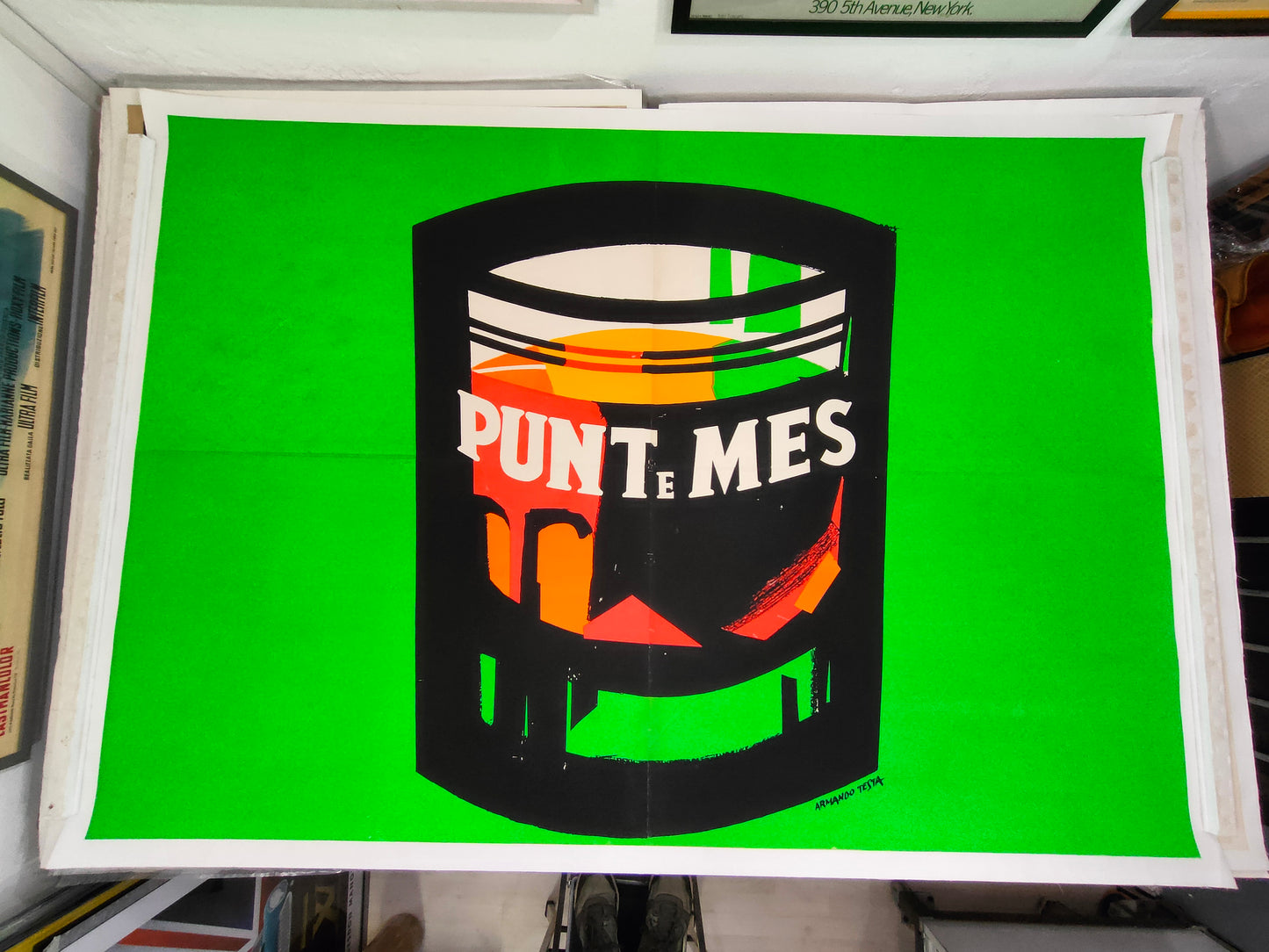 Manifesto originale pubblicitario - Punt E Mes fluo - carpano