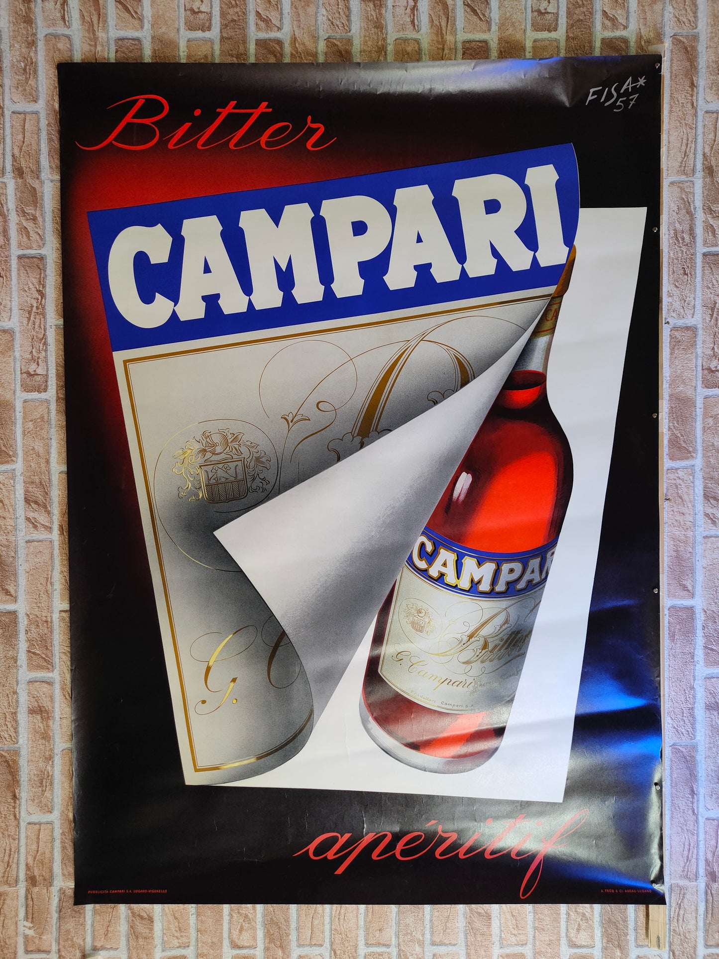 Manifesto originale pubblicitario - Bitter Campari Apéritif