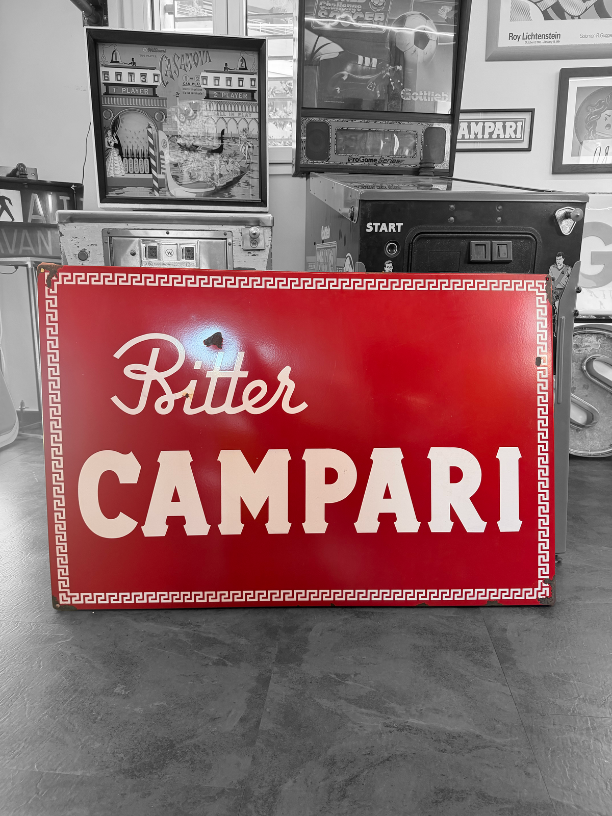 Insegna smaltata originale - Bitter Campari