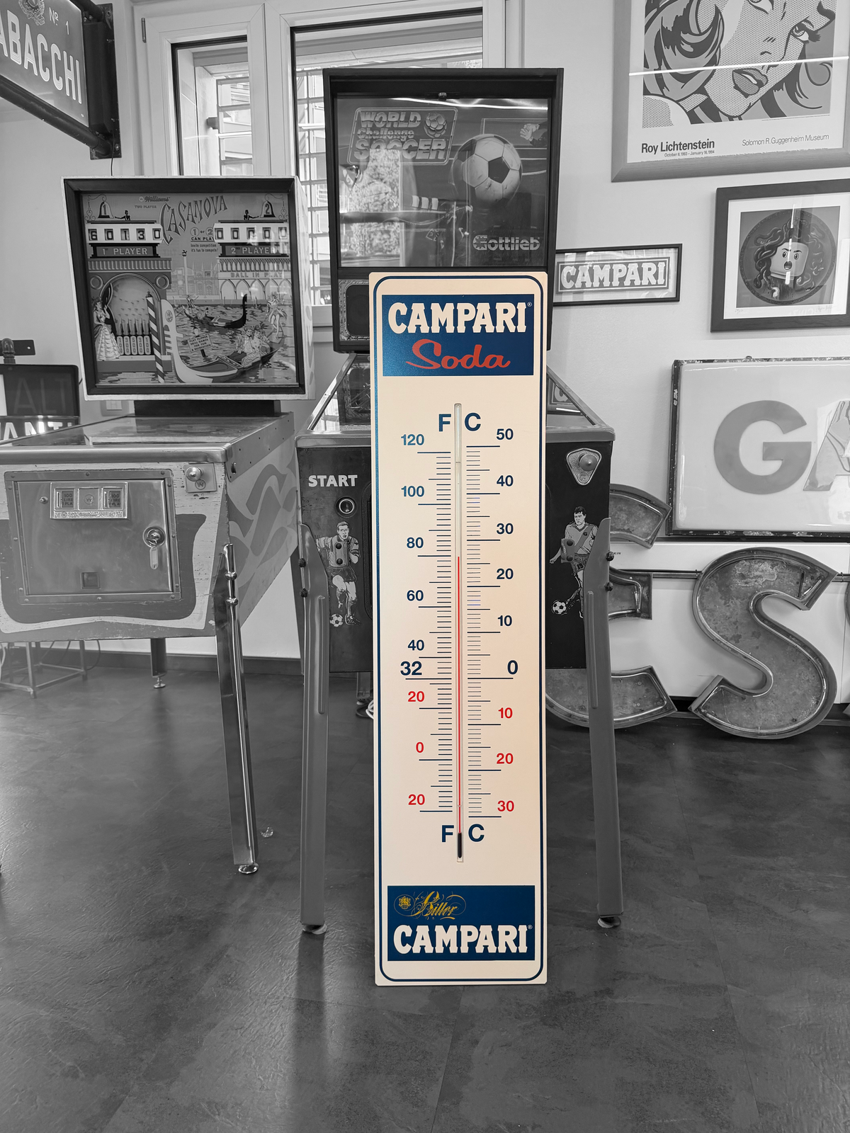 Termometro pubblicitario originale Campari soda